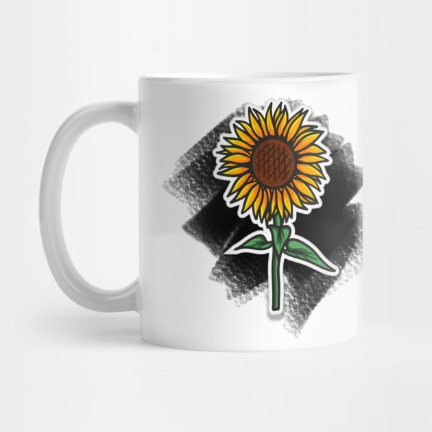 Sunflower Flora Vintage Japanese Brunch Minimalist by Flowering Away